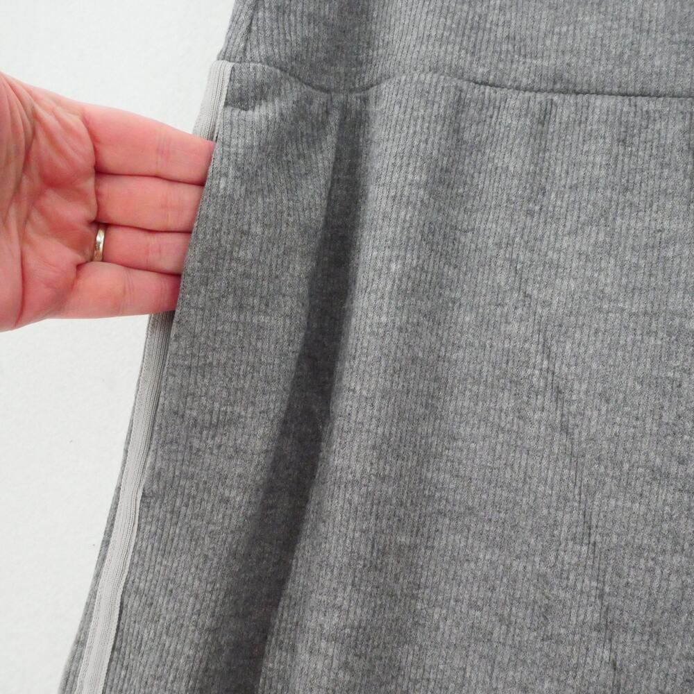 NEW Halara Women's XL Ribbed High Waisted Tummy Control Wide Leg Pants Gray - Picture 6 of 10